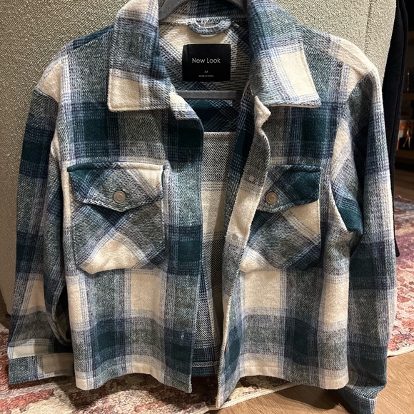 New Look Women’s/girls Jacket - Green Blue and Cream. Size Medium - Picture 1 of 3